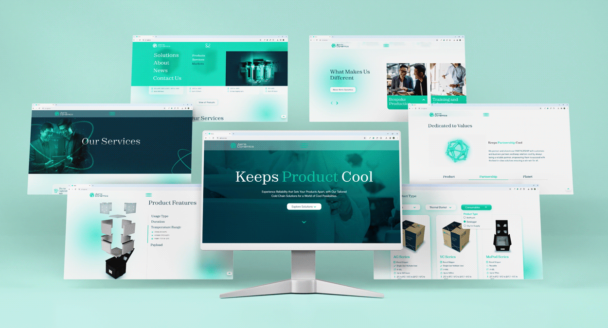 AERIS DYNAMICS COLD CHAIN LOGISTICS WEBSITE DESIGN