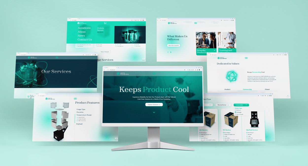 AERIS DYNAMICS WEBSITE DESIGN › Creativeans AERIS DYNAMICS COLD CHAIN LOGISTICS WEBSITE DESIGN